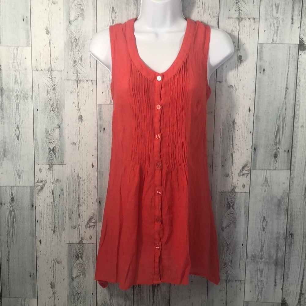 FYLO London Sleeveless Button Up Tunic Small